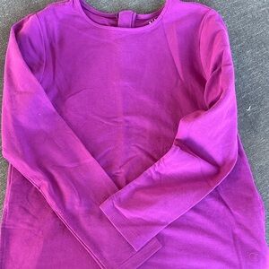 Girls PRIMARY Vibrant Purple Long Sleeve Dress with pockets